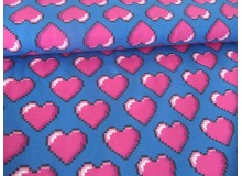 Jersey Hamburger Liebe - 72ppi Pixel Hearts lila